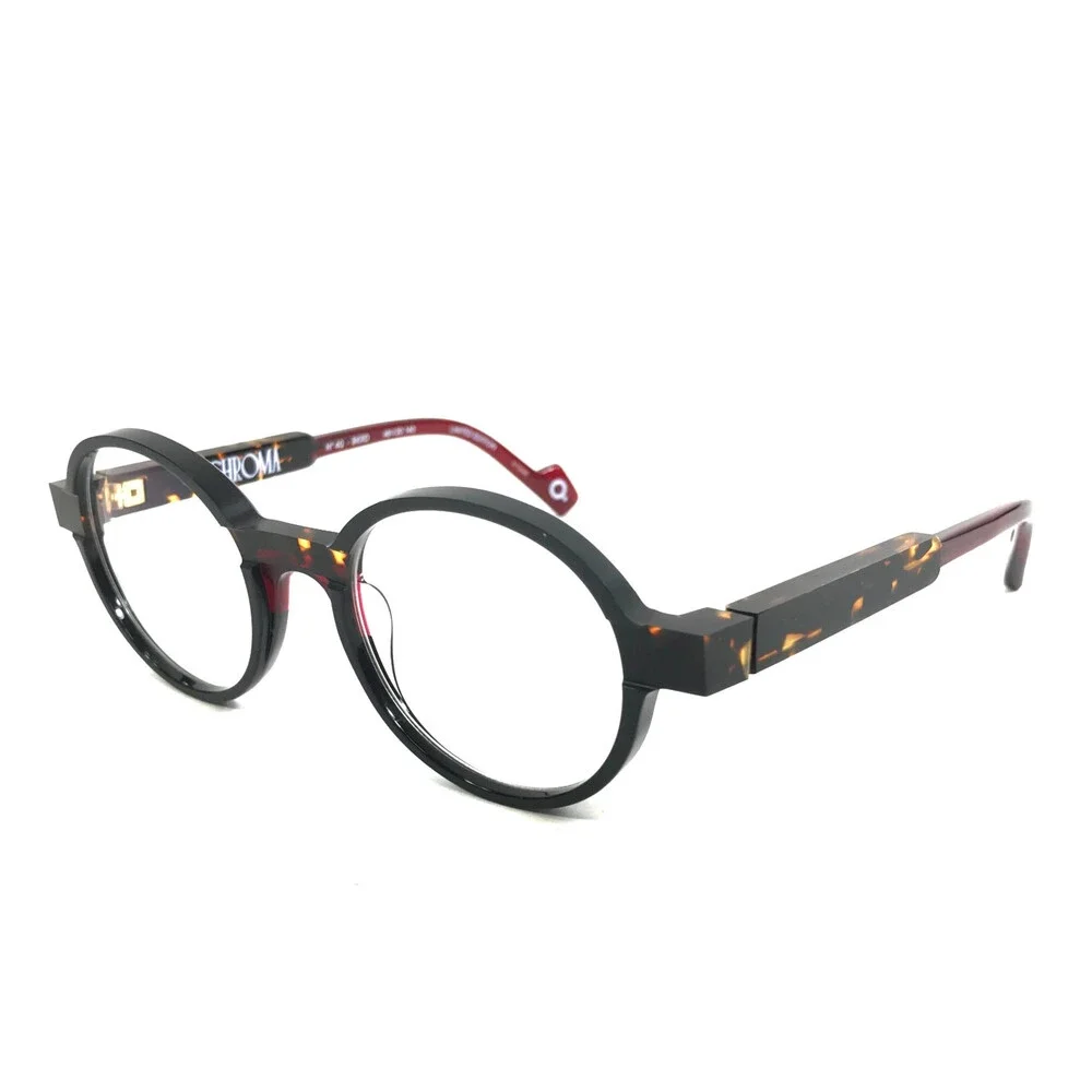 Etnia Barcelona Eyeglasses Frames CHROMA N40 BKRD Black Red Tortoise 48-20-140